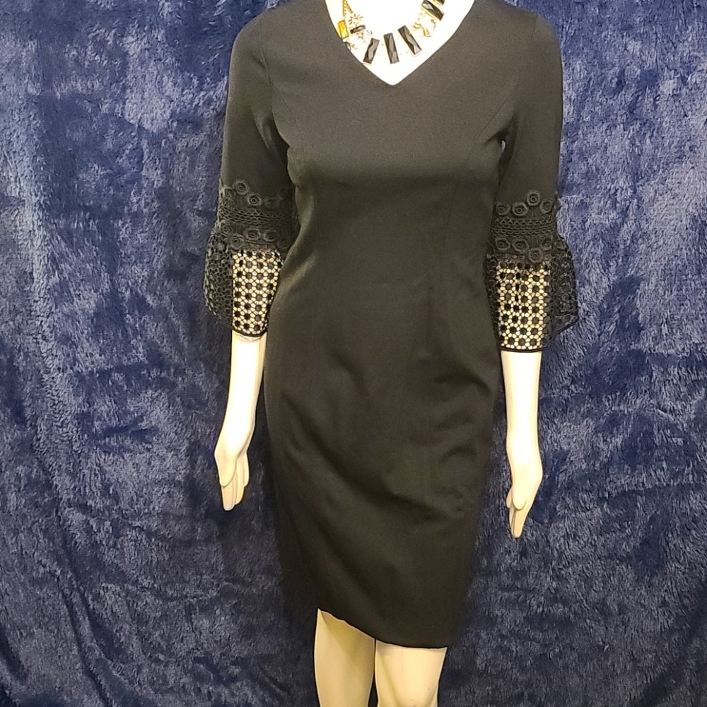 Black elegant midi dress